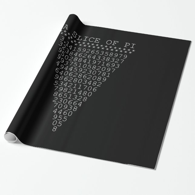 A Whimsical Slice of Pi Wrapping Paper (Unrolled)