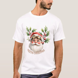 A whimsical steampunk Santa Claus T-Shirt