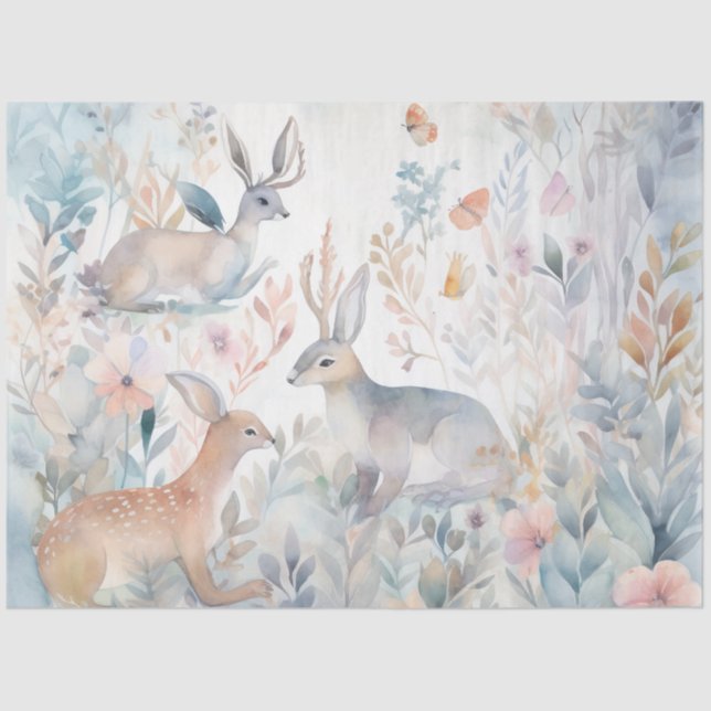 A Whimsical Woodland Series Design 4 Tissue Paper (Front)