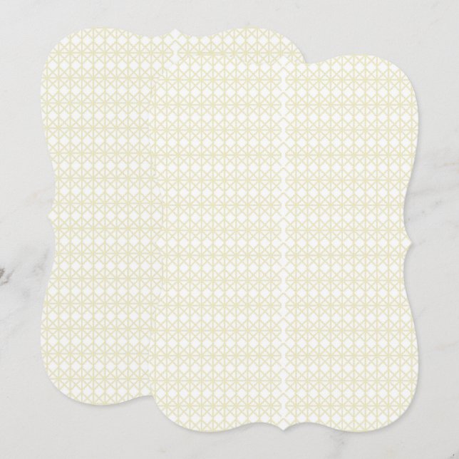 a white and gold geometric pattern (Front/Back)