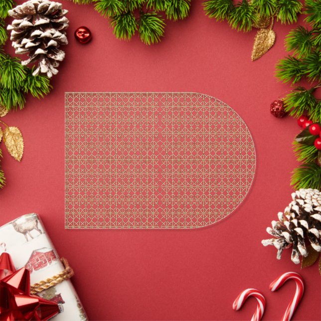 a white and gold geometric pattern acrylic invitations (Insitu (Holiday))