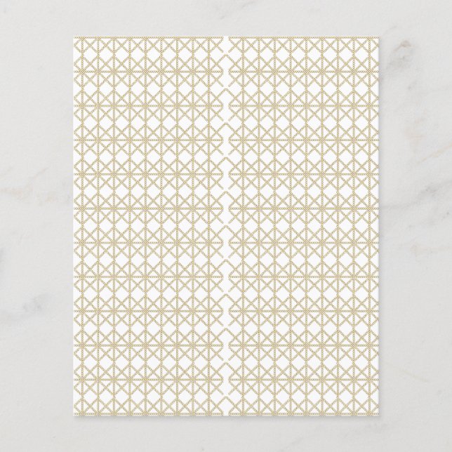 a white and gold geometric pattern flyer (Front)