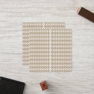 a white and gold geometric pattern loyalty card