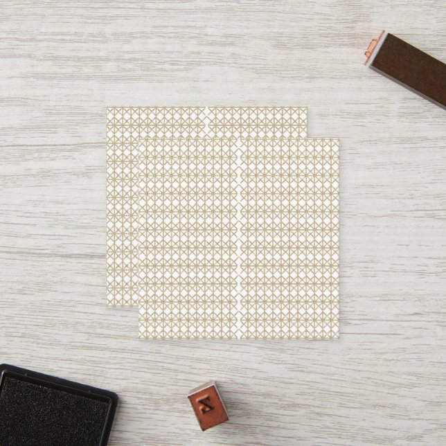 a white and gold geometric pattern loyalty card (Front/Back In Situ)