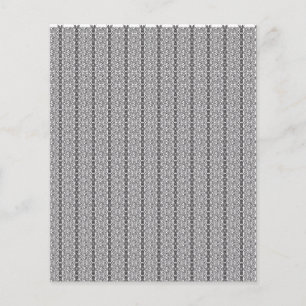 A white and grey geometric pattern fills the image flyer