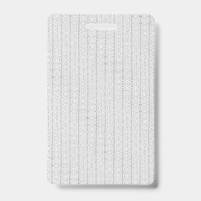 A white and grey geometric pattern fills the image ID badge (Front)