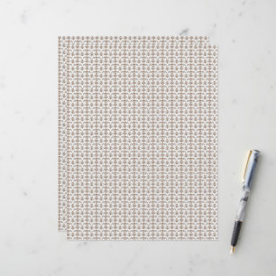 a white background with a brown pattern on it