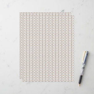 a white background with a brown pattern on it