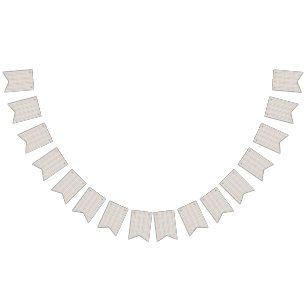 a white background with a brown pattern on it bunting