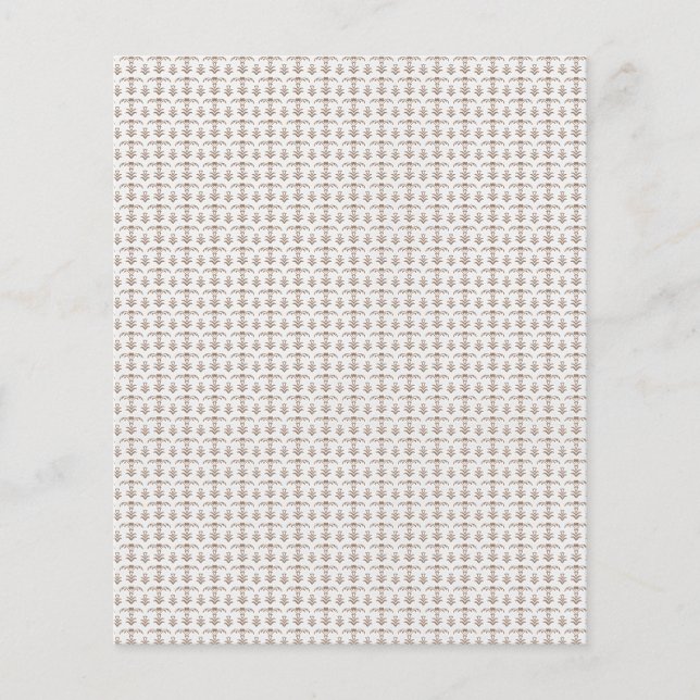 a white background with a brown pattern on it flyer (Front)