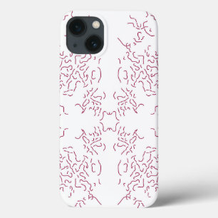 a white background with a lot of red lines iPhone 13 case