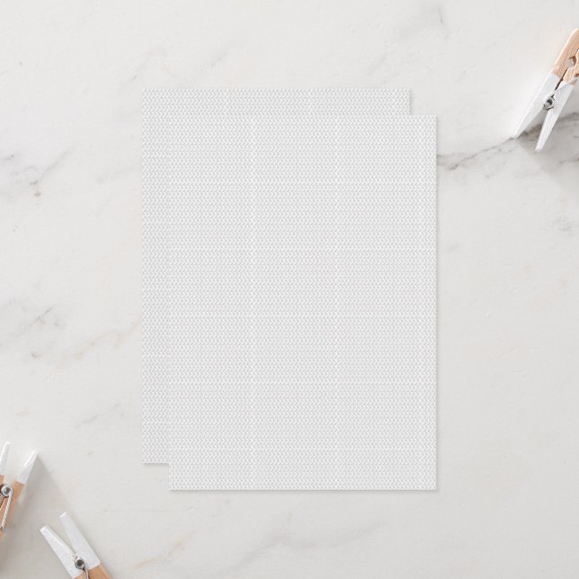 a white background with a pattern in the middle invitation (Front/Back In Situ)