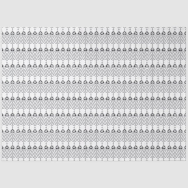  a white background with a pattern of circles tissue paper (Front)