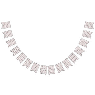 a white background with a red pattern on it bunting