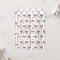 a white background with a red pattern on it