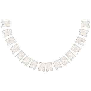 a white background with brown polka dots bunting
