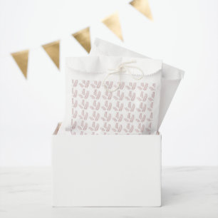 a white background with pink leaves on it favour bag
