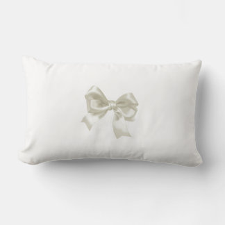 A WHITE BOW PILLOW