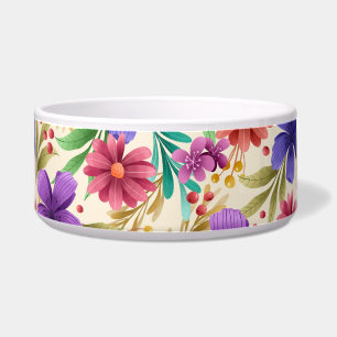 A white bowl with a vibrant floral design