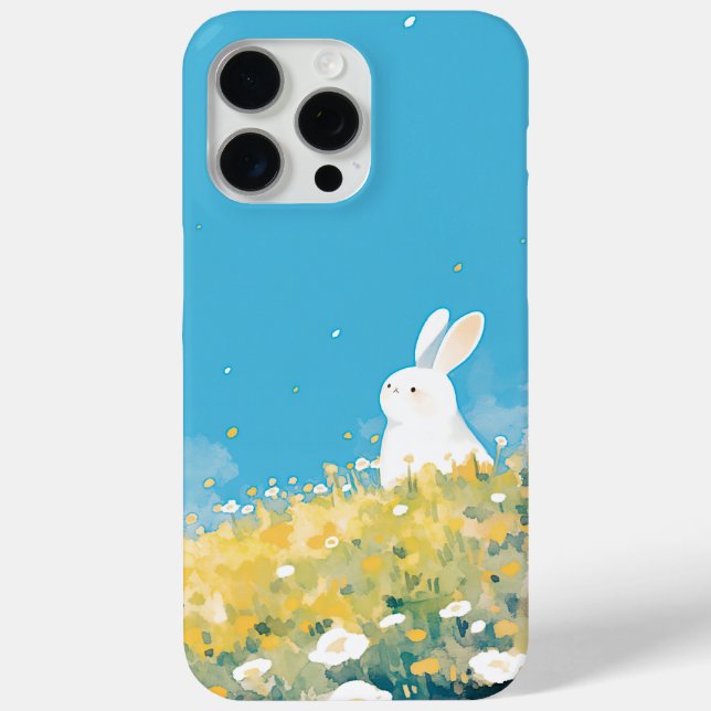A White Bunny Meadow Case-Mate iPhone Case (Back)