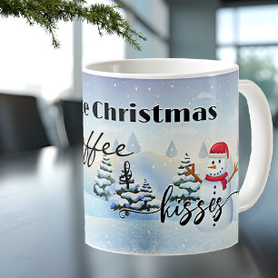 A White Christmas Coffee And Kisses Holiday Mug
