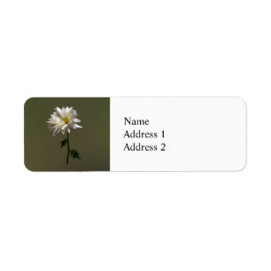 A White Daisy Return Address Label