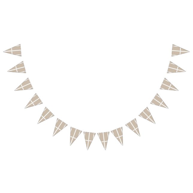 A white, equilateral triangle centred on a plain  bunting  (All)