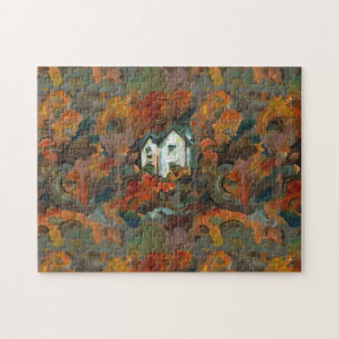 A White House & Autumn Trees Jigsaw Puzzle