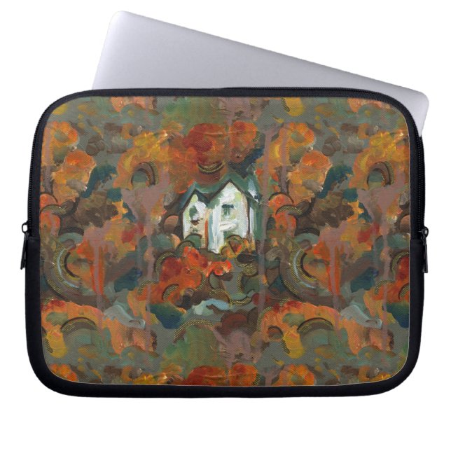 A White House & Autumn Trees Laptop Sleeve (Front)