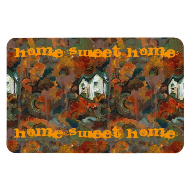 A White House & Autumn Trees Magnet (Horizontal)