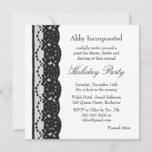 A White Lace Holiday Invitation