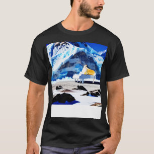 A White Piano On The Snow Capped Peaks Of Mt Evere T-Shirt