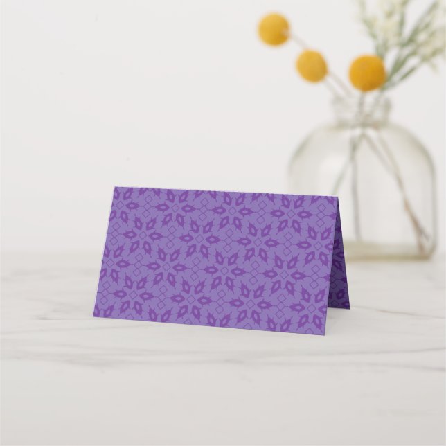 A white wrapping paper with a repeating pattern of place card (Front)