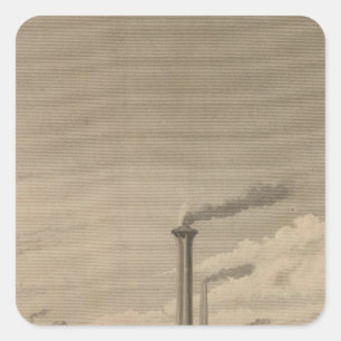 A Whitney and Sons' Car Wheel Works Square Sticker