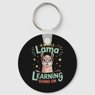 A Whole Llama Learning Going On Cute Teacher Key Ring