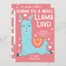 A Whole Llama Love Classroom Valentine's Day