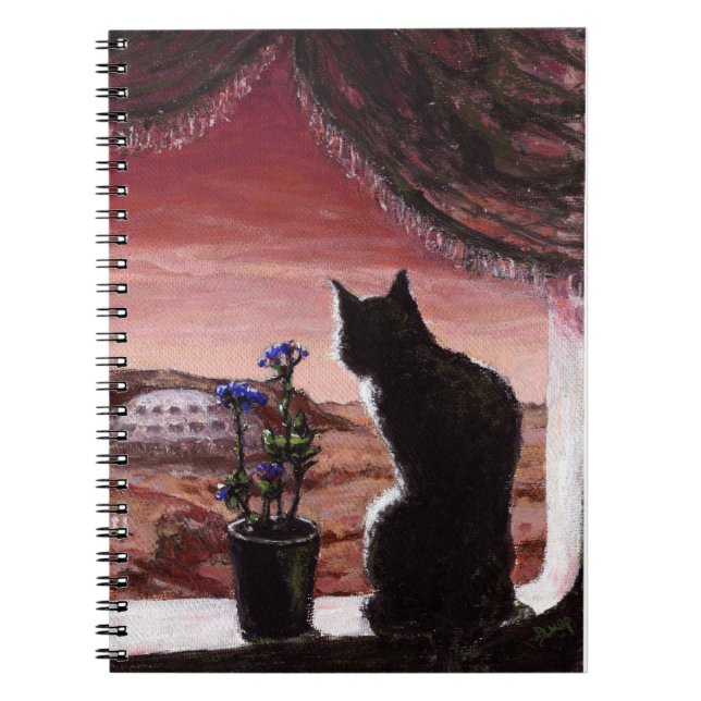 A Whole New World - Sci-Fi - Cat on Mars Notebook (Front)