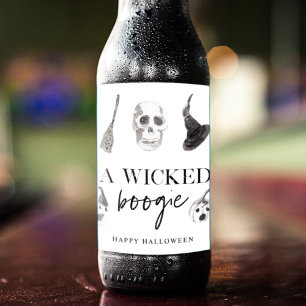 A Wicked Boogie   Happy Halloween Beer Bottle Label