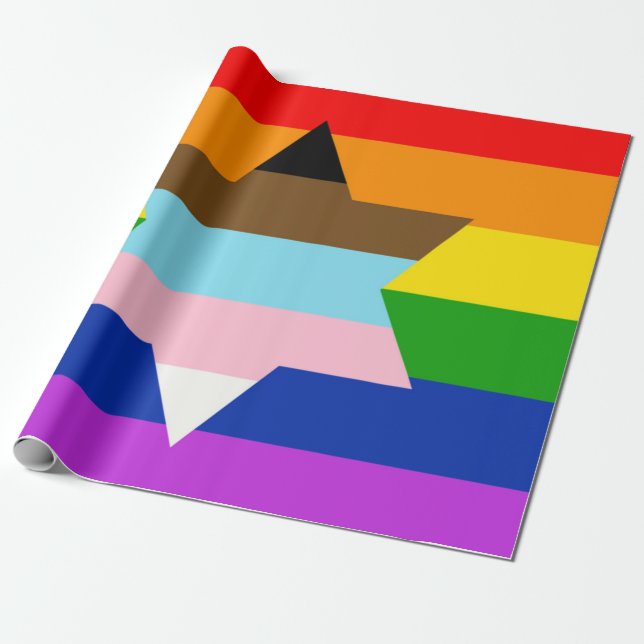 A Wider Bridge Flag Wrapping Paper (Unrolled)