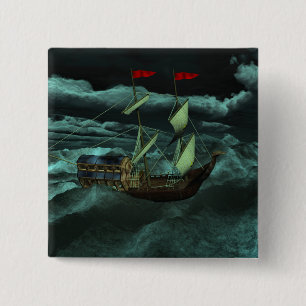 A Wild and Stormy Sea Button