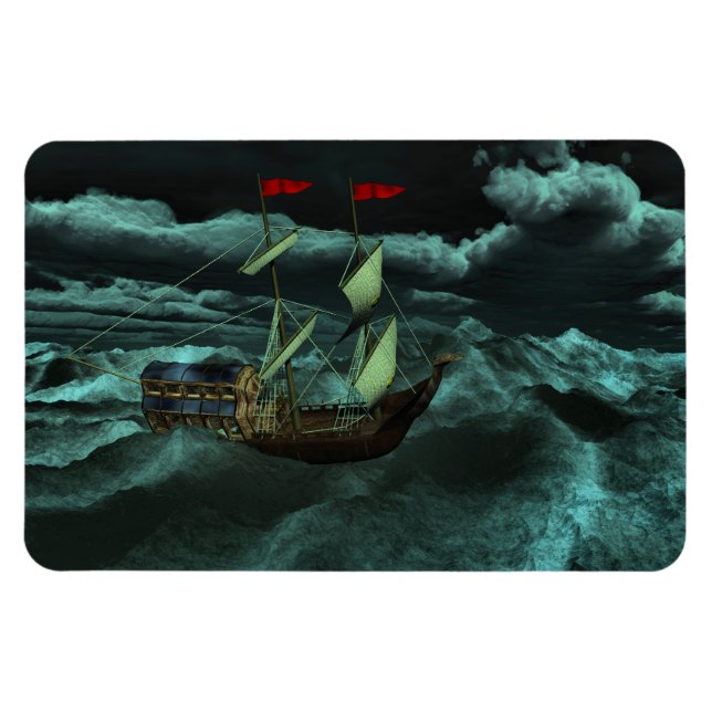 A Wild and Stormy Sea Flexible Magnet (Horizontal)