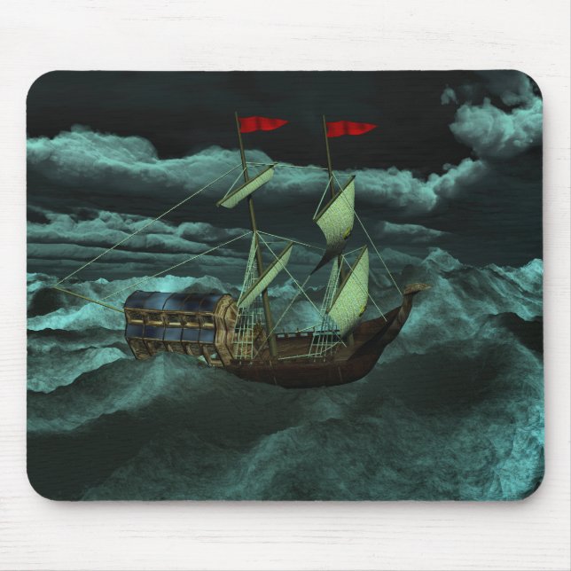 A Wild and Stormy Sea Mousepad (Front)