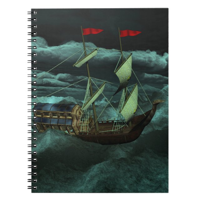 A Wild and Stormy Sea Notebook (Front)