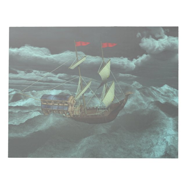 A Wild and Stormy Sea Notepad (Front)