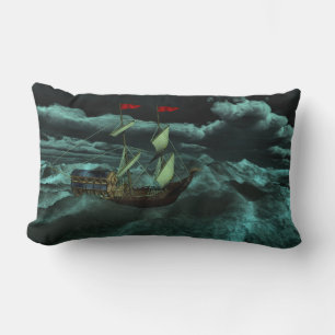A Wild and Stormy Sea Pillow