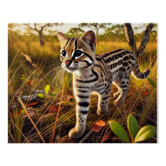 A wild cat in the Pantanal. Poster