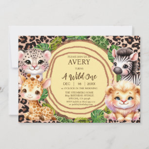 A WIld One Boy's First Birthday Invitations