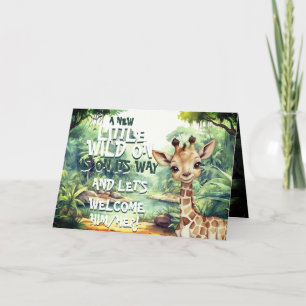 A Wild One Floral Safari Oasis Elegant Baby Shower Invitation