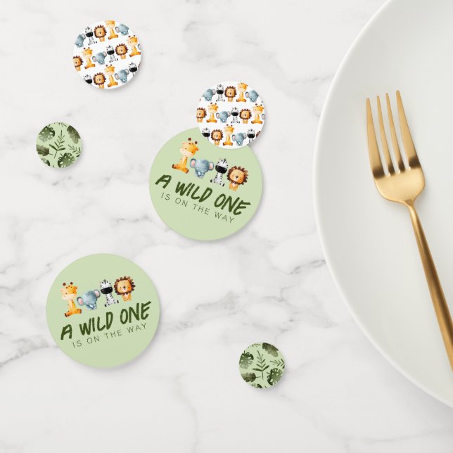 A Wild One Is On The Way Safari Baby Shower Confetti (Group)