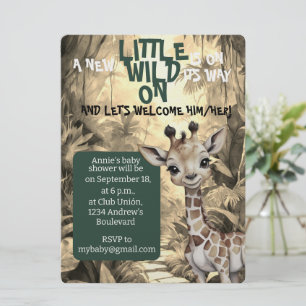 A Wild One Safari Adventures: Unique Baby Shower Invitation